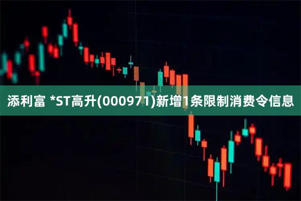 添利富 *ST高升(000971)新增1条限制消费令信息